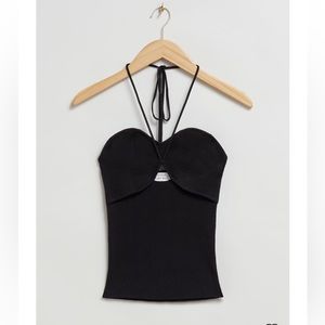 & Other Stories Halter Neck Bustier Top
